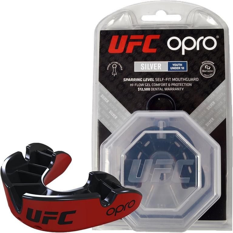 Opro štitnik za zube Silver UFC, crveno-crni