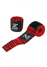 Zebra bavlnené box bandáž, červeno-čierne