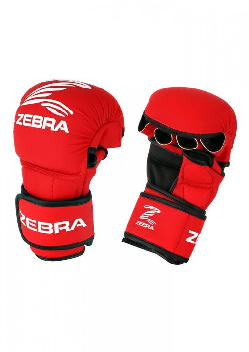 Zebra MMA rukavice Sparing, crvene