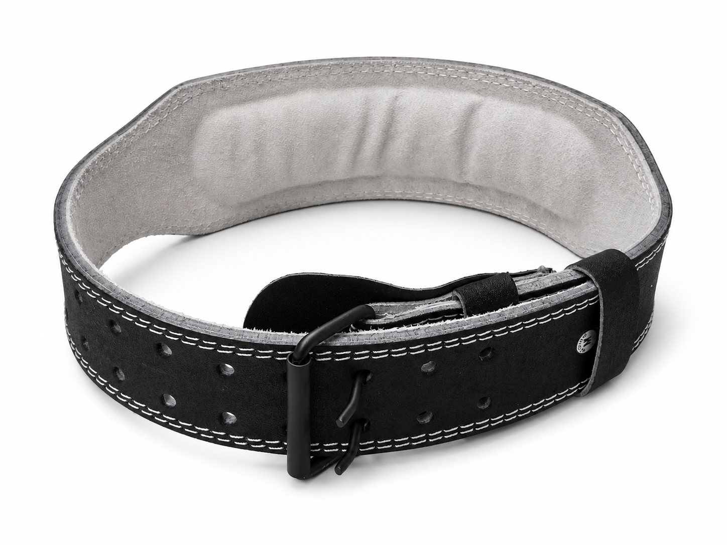 Katsudo CoreLock Fitness opasok z pravej kože 10 cm, čierny