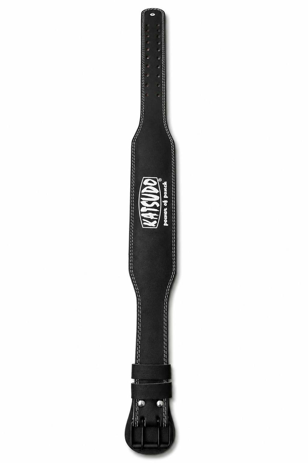 Katsudo CoreLock Fitness opasok z pravej kože 10 cm, čierny