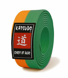 Katsudo ζώνη obi Master, πορτοκαλί-πράσινο