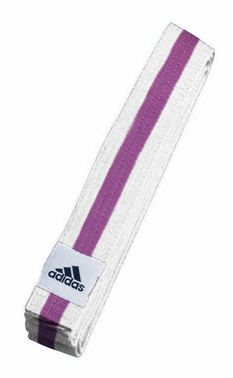 Adidas obi pojas Elite, bijelo ljubičasti