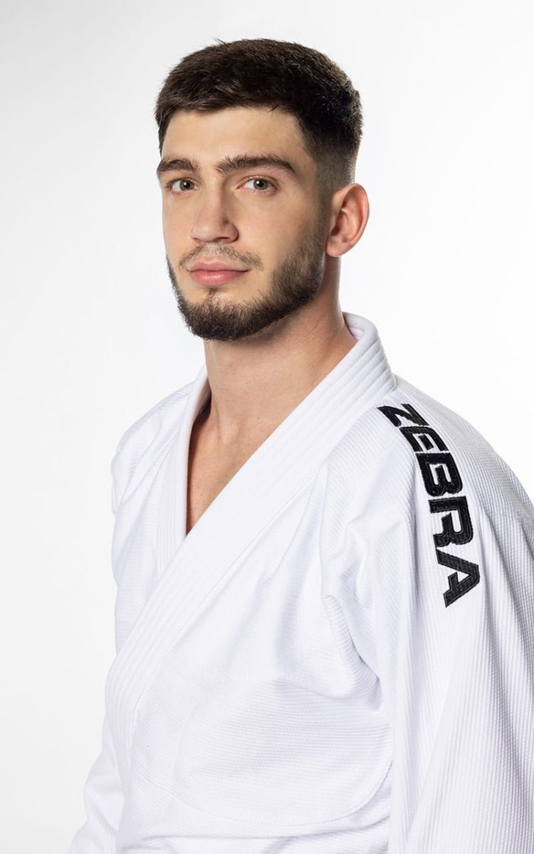 Zebra BJJ kimono GI Guerreiro 350g, bijelo