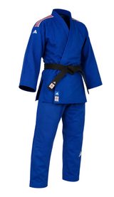 Adidas JU κιμονό με ιμάντες της ομάδας IJF Champion III Slim fit 730g, μπλε