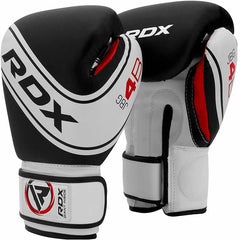 RDX Kids Boxing Gloves, White-Black