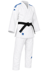 Adidas JU kimono z modrimi črtami Club 350 g, belo