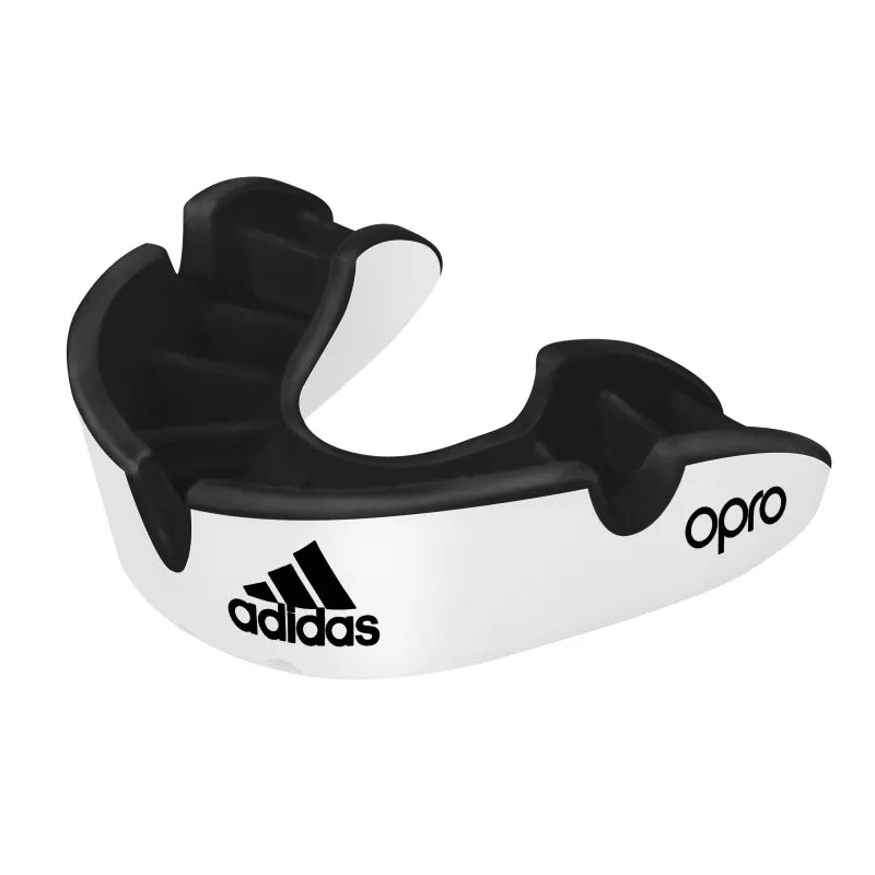 Adidas štitnik za zube 4. generacije Opro Silver, bijelo-crni